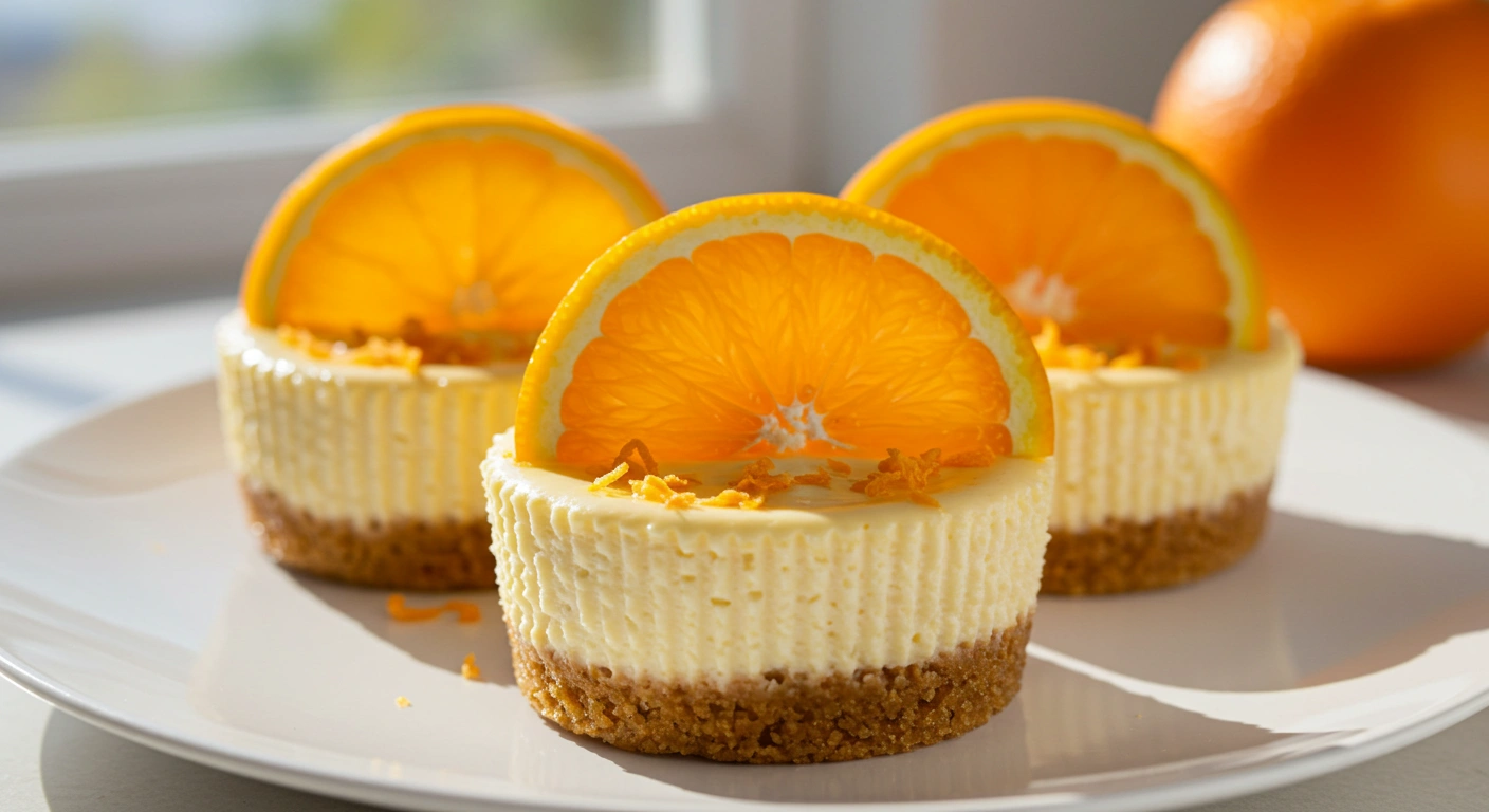 Mini Easter Orange Cheesecakes - secondary view